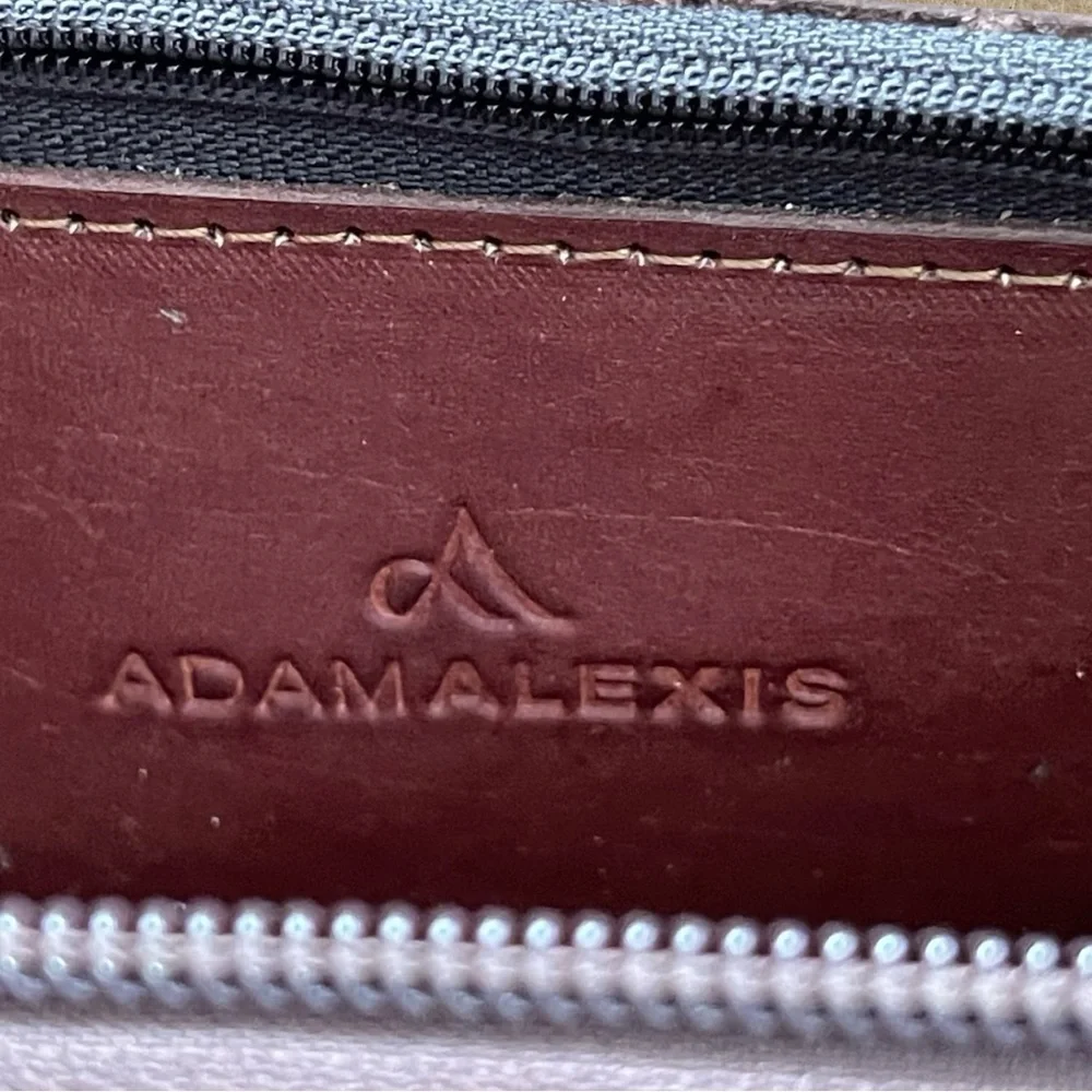 ADAMAlexis NWT Hand Tooled Brown Leather Zip Around Wallet